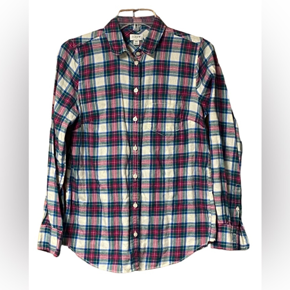 EUC Women’s J. Crew Button Down Flannel Top